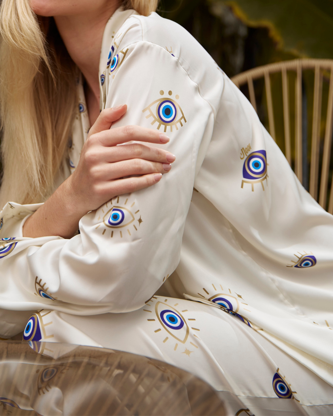 PREVENTA SEDA OJOS TURCOS  PANTALON