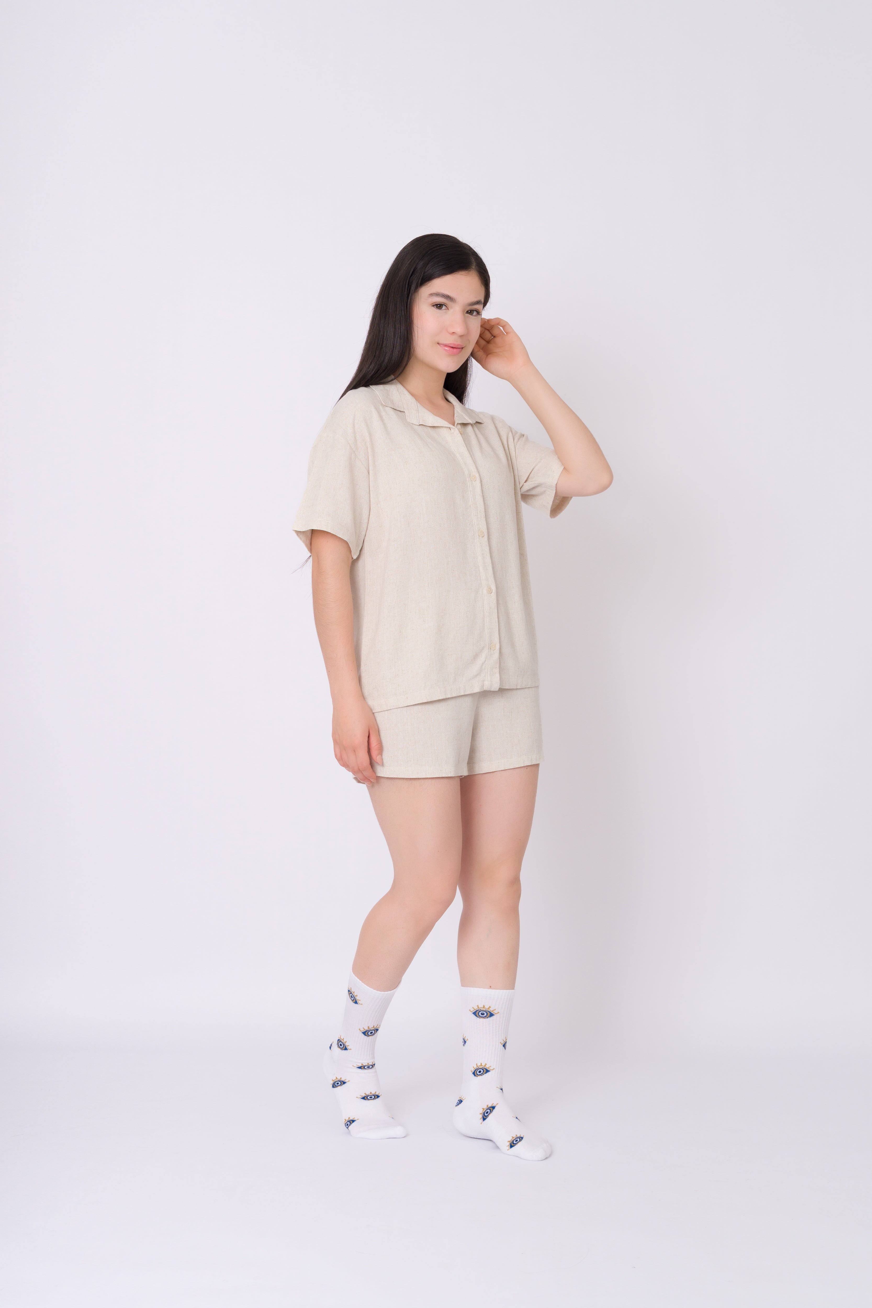 Pijama de Lino ecru